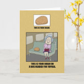 Carte C'Est Drôle, C'Est Ton Anniversaire Du Cerveau (Fleur jaune)