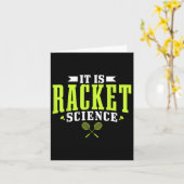Carte C'est du badminton, c'est la science des raquettes (Fleur jaune)