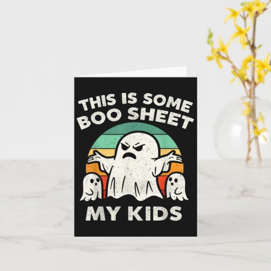 Carte C'est du Papier de Boo Mes Enfants Fantôme Rétro D (Fleur jaune)