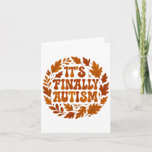 Carte C'est enfin l'automne de l'autisme