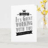Carte C'est Great Working with you, Happy Boss Day (Fleur jaune)