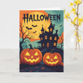 Carte C'est Halloween ! (Fleur jaune)