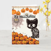 Carte C'est HALLOWEEN (Fleur jaune)