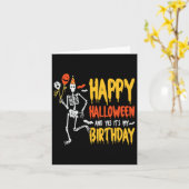 Carte C'est Halloween et oui c'est mon Anniversaire Éffr (Fleur jaune)