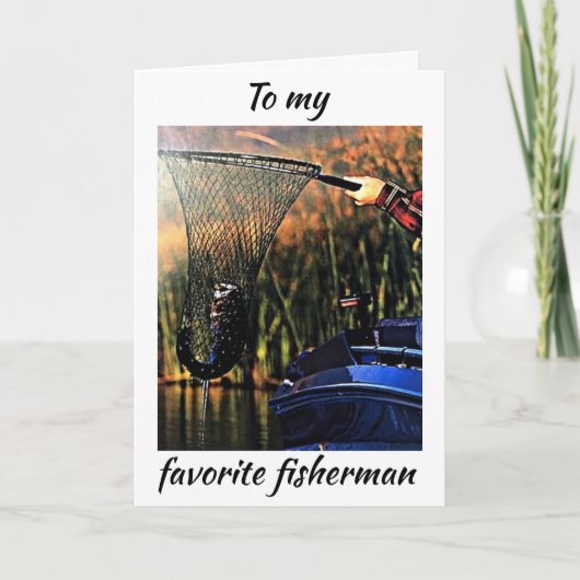 CARTE C'EST LA JOURNÉE DE VALENTINE *MON PÊCHEUR PRÉFÉRÉ (Devant)