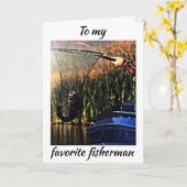 CARTE C'EST LA JOURNÉE DE VALENTINE *MON PÊCHEUR PRÉFÉRÉ (Fleur jaune)