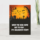 Carte C'est la nuit d'Halloween à la tombe de la Faucheu (Devant)
