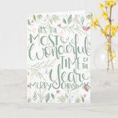 Carte C'est la période la plus merveilleuse de Noël de l (Fleur jaune)