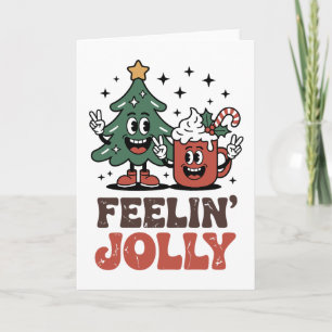 Carte C'Est La Saison Arbre De Noël Santa Hat Café