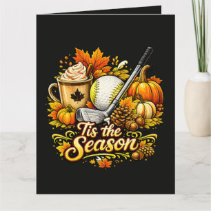 Carte C'est la saison Café épicé à la citrouille de golf