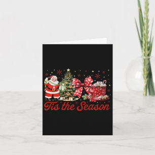 Carte C'est la saison café latte gnome traîneau Noël