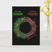 Carte C'est La Saison C'est La Raison Noël Chrétien Ch (Fleur jaune)