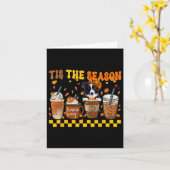 Carte C'Est La Saison Citrouille Café Frontière Collie H (Fleur jaune)