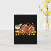 Carte C'Est La Saison Citrouille Football Américain Than (Fleur jaune)