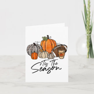 Carte C'Est La Saison Citrouille Leaf Latte Fall Thanksg