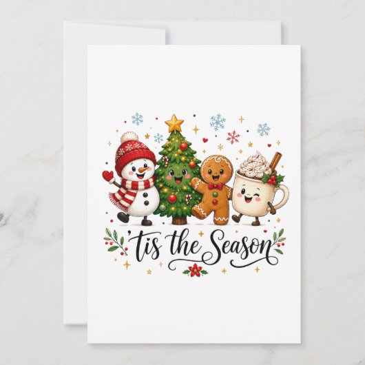 Carte C'est la saison de Noël (Devant)