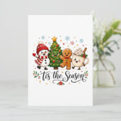 Carte C'est la saison de Noël (Debout devant)