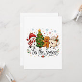 Carte C'est la saison de Noël (Devant/Arrière en situation)