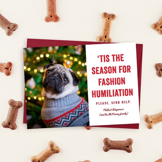 Carte C'est la saison de Noël de l'humiliation de la mod
