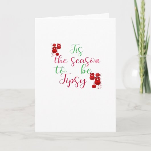 Carte C'est la saison de Noël pour Tipsy (Devant)