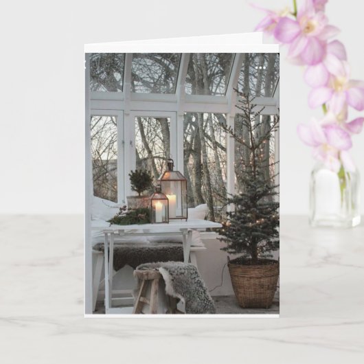 CARTE C'EST LA SAISON DE "PENSER À VOUS" NOËL (Orchidée)