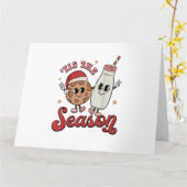 Carte C'est la saison des cookies au lait Chapeau de San (Fleur jaune)