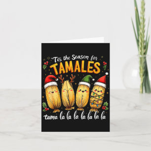 Carte C'est la saison des tamales Mexicain Tamala Noël