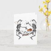 Carte C'Est La Saison D'Être Éffrayant Danser Skeleton H (Fleur jaune)