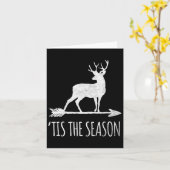 Carte C'Est La Saison Drôle Chasse De Bow De Cerfs (Fleur jaune)