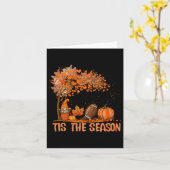 Carte C'est La Saison Épice De Citrouille Pied De Feuill (Fleur jaune)