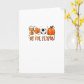 Carte C'Est La Saison Feuille Fin Automne Football (Fleur jaune)