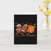 Carte C'est La Saison Football Citrouille Épice Automne (Fleur jaune)