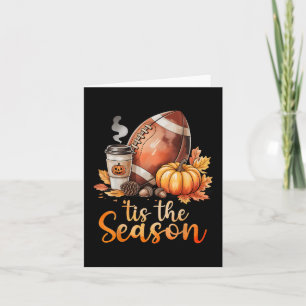 Carte C'est la saison Football Citrouille Épices Automne