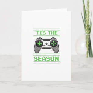 Carte C'est la saison Jeux vidéo Noël Xmas Joueur