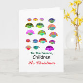 Carte C'est la saison, les enfants C'est Noël (Fleur jaune)