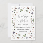 Carte C'est la saison Mariage de Noël Sauvez la date (Devant)