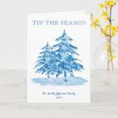 Carte C'est la saison Painterly Christmas Tree Holiday (Fleur jaune)