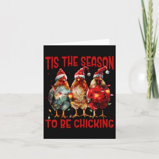 Carte C'est la saison pour être Chicking Chicken Santa H (Devant)