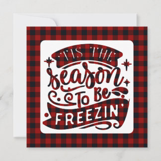 Carte C'est la saison pour être Freezin Buffalo Plaid hi