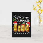 Carte C'Est La Saison Pour Tamales Christmas Holiday Mex (Fleur jaune)