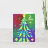 Carte C'est la saison teinture de Noël arbre Hippie (Devant)