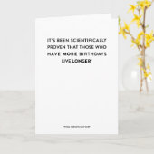 Carte C'est la science : Plus d'anniversaires, Vivre plu (Fleur jaune)