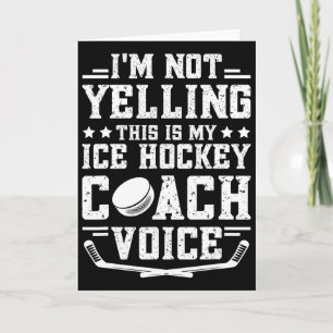 Carte C'est la voix de mon entraîneur de hockey sur glac