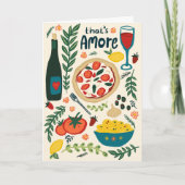 Carte C'est l'amour de la nourriture italienne Amore Val (Devant)