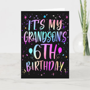 Carte C'est l'anniversaire de 6 ans de mon petit-fils Co