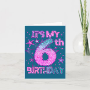 Carte C'est l'anniversaire de la fille k-pop 6 ans 6 ans