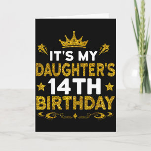 Carte C'est l'anniversaire de ma fille 14 ans Joyeux Ann