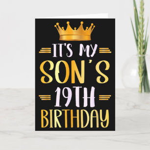 Carte C'est l'anniversaire de mon fils 19 ans Joyeux 19 