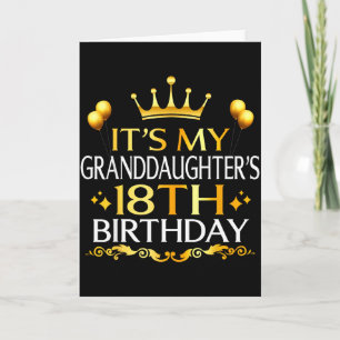 Carte C'est l'anniversaire des 18 ans de ma petite-fille