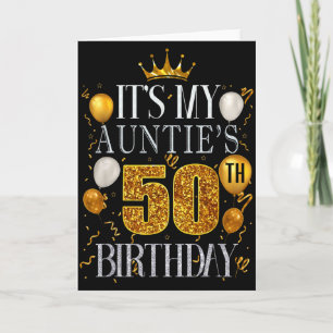 Carte C'est l'anniversaire des 50 ans de ma tante Joyeux